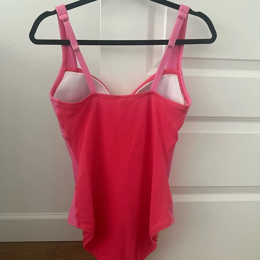 Tommy Bahama Pink Ruched One Piece Swimsuit - Picture 3 of 3